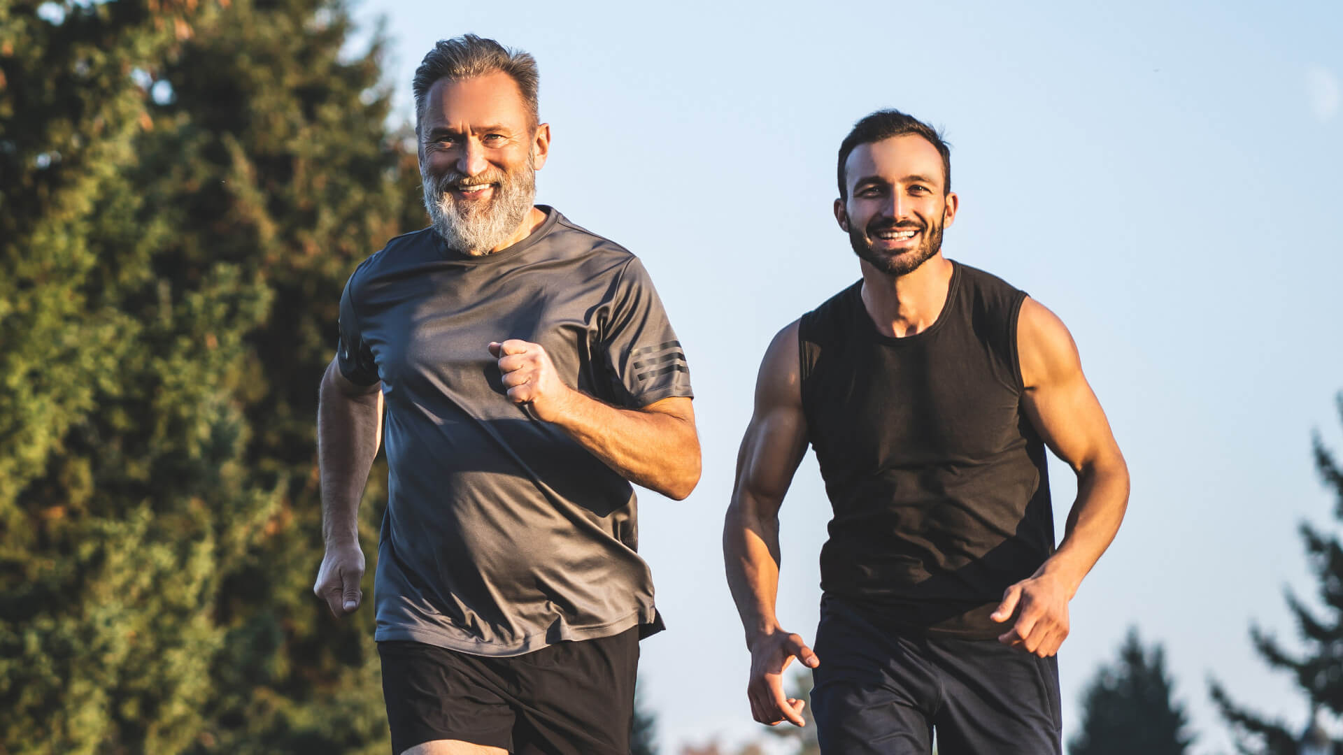 men running to boost energy levels naturally