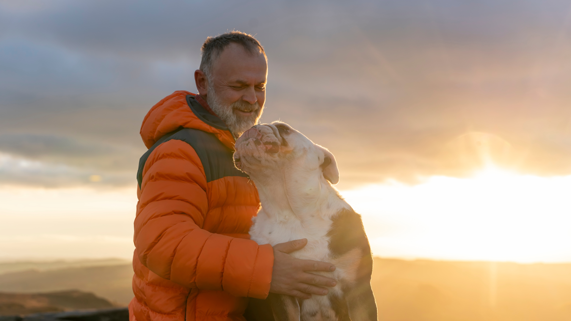 Man being mindful and calm